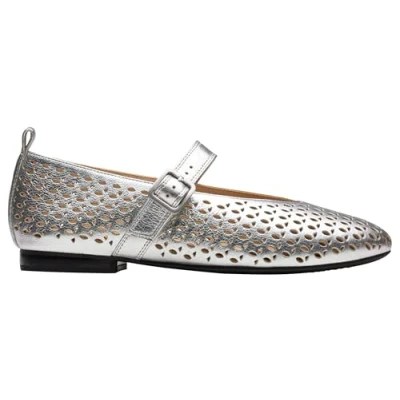 Afbeelding van Clarks Fawna JANE Ballerina&#039;s, Dames, Maat: 40, Silver metallic Leer