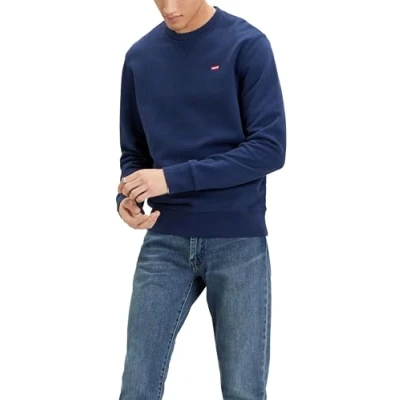 Image de Levi&#039;s New Original Crew Sweatshirt Homme, Dress Blues X, L