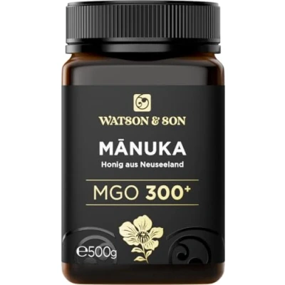 Afbeelding van Watson &amp; Son Manuka MGO Honing 300+ 500g Premium kwaliteit uit Nieuw Zeeland
