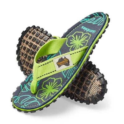 Afbeelding van Gumbies Originele blauwe flip flops, gemaakt van gerecyclede materialen, robuuste zool autobanden, zachte binnenzool katoenen canvas, comfortabele teenstang