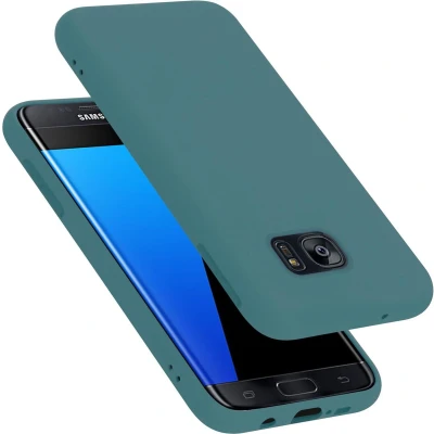 Afbeelding van Cadorabo Hoesje geschikt voor Samsung Galaxy S7 EDGE in LIQUID GROEN Beschermhoes gemaakt van flexibel TPU silicone Case Cover