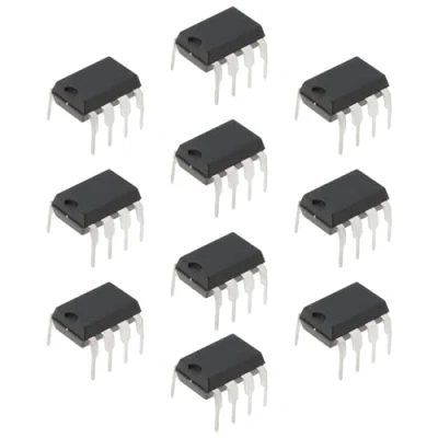 Afbeelding van eMagTech 10 stuks TL072CP TL072 DIP 8 dubbele geluidsarme operationele versterkers, JFET ingang, OP AMP IC chips voor doe het zelf circuitcomponenten