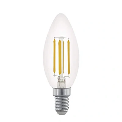 Afbeelding van EGLO Dimbare E27 LED lamp, klassieke kaarsvorm, retroverlichting, 4 watt (komt overeen met 32 watt), 350 lumen, warm wit, 2700 Kelvin, Edison C35 gloeilamp, Ø 3,5 cm
