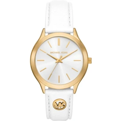 Afbeelding van Michael Kors SLIM Runway Watch Horloge, Dames, Maat: One Size, White