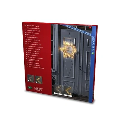 Afbeelding van Konstsmide 1795 803 Krans met verlichting Ster Barnsteen LED Messing Energielabel: G (A G)