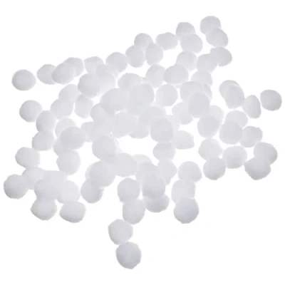 Afbeelding van Creativ company pompoms wit 100st