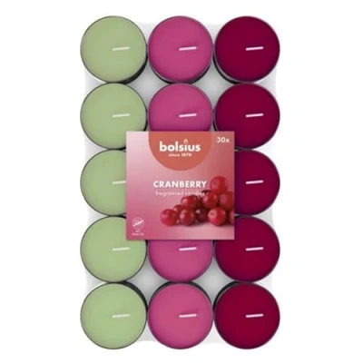 Afbeelding van Bolsius Geurtheelicht 30 stuks per verpakking Cranberry
