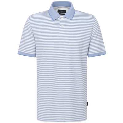 Afbeelding van Bugatti Polo Gestreept Blauw/dessin L