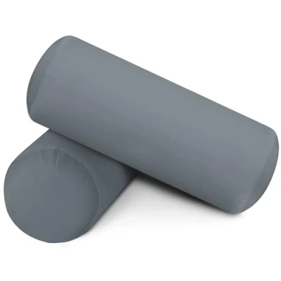 Afbeelding van Utopia Bedding 2 rollen holle vezel steunkussen 15 x 40 cm grijs