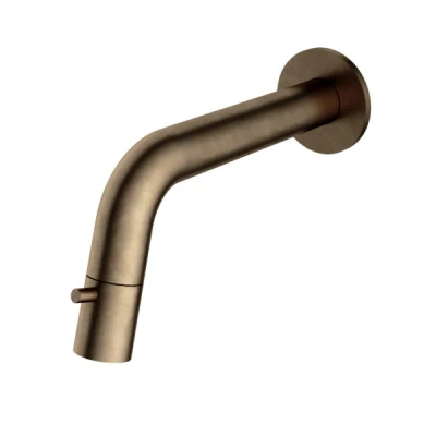 Afbeelding van HotBath Dude Fonteinkraan inbouw uitloop 18.6cm inkortbaar verouderd messing