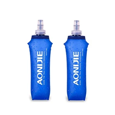 Afbeelding van AONIJIE 2 stuks Soft Water Bottle, TPU, inklapbaar, opvouwbare flessen voor hydratatie, BPA vrij, hardlopen, wandelen, fietsen, klimmen (2 500 ml)