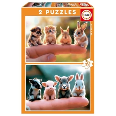 Afbeelding van Puzzel Educa Baby Animals (2 Stuks)