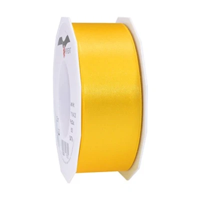 Image de Präsent Ruban satin jaune 40 mm de large, 25 m long