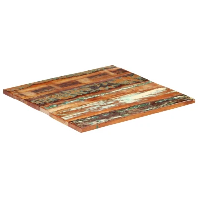 Afbeelding van Tafelblad vierkant 25 27 mm 80x80 cm massief gerecycled hout