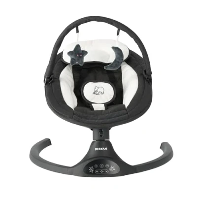 Afbeelding van Deryan Baby Elektrische Wipstoel Schommelstoel Bluetoothfunctie,Speaker en Afstandsbediening Zwart
