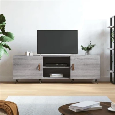 Afbeelding van Tv meubel 150x30x50 cm bewerkt hout grijs sonoma eikenkleurig