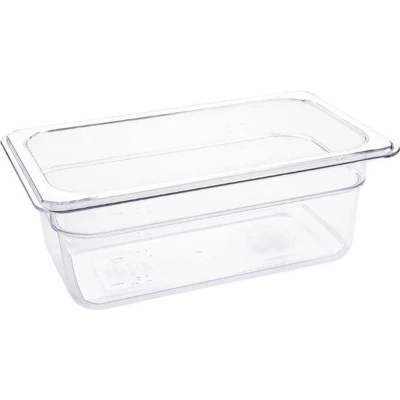 Afbeelding van Vogue polycarbonaat bak transparant GN 1/4 100mm