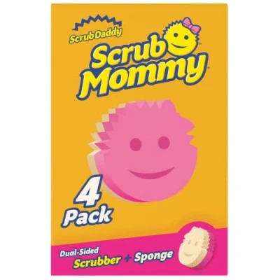 Afbeelding van Scrub Daddy Mommy Sponzen Roze 4 Pack