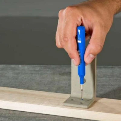 Afbeelding van Lyra Merkstift Voor Diepe Gaten Blauw Met Houder