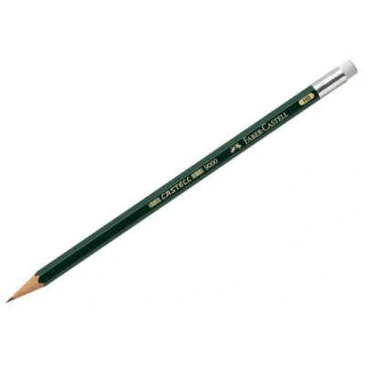Afbeelding van potlood Faber Castell 9000 HB met gum
