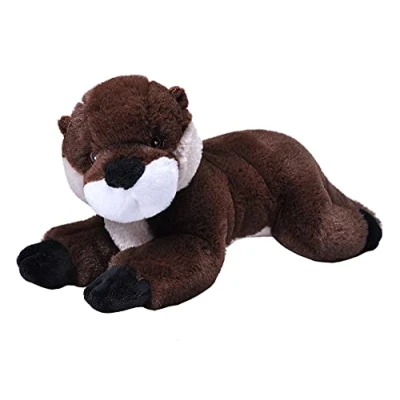 Afbeelding van Pluche knuffel dieren Eco kins rivier otter van 30 cm. Wildlife speelgoed knuffelbeesten Cadeau voor kind/jongens/meisjes