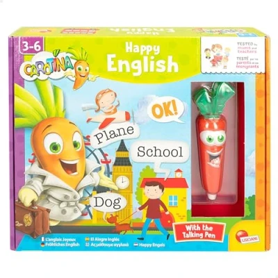 Afbeelding van Lisciani Happy English sprekende en lichtgevende pen leer Engels door quizzen elektronisch educatief spel voor kinderen van 3 tot 6 jaar Carotina