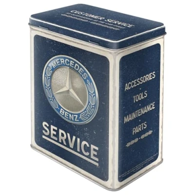 Afbeelding van Mercedes Benz Service Emblem blue. Bewaarblik.