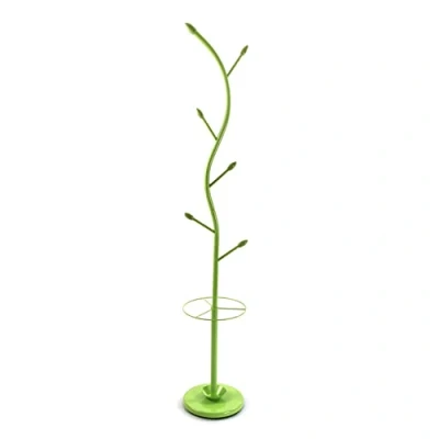 Afbeelding van Versa Derby Minimalistische kapstok met 6 haken of voor kleding ingangstassen, metaal, groen, 185 x 30 cm