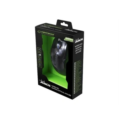 Image de Esperanza MX403 APACHE Souris ergonomique pour droitiers 6 boutons filaire USB bleu