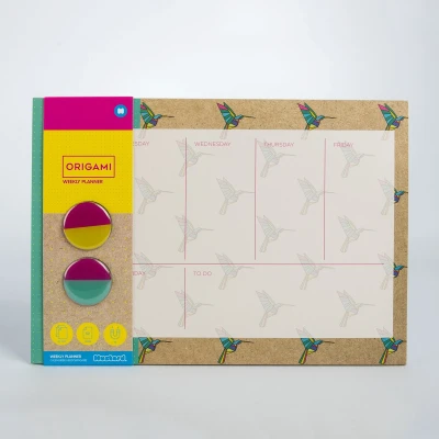Afbeelding van Mustard Desktop Weekplanner 52 Paginas Origami Vilt Multicolor