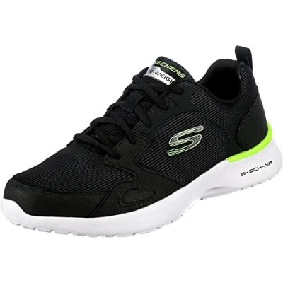 Afbeelding van Skechers Skech air Dynamight Venturik Sneakers voor heren, Inzetband van synthetisch textiel, zwart limoengroen