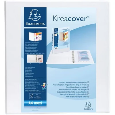 Image de Classeur pp personnalisable kreacover 4 anneaux 60mm A4 maxi