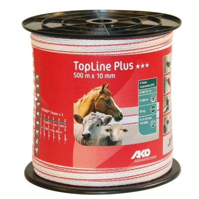 Afbeelding van Ako Lint Topline Plus 40mm x 200m Wit/Rood