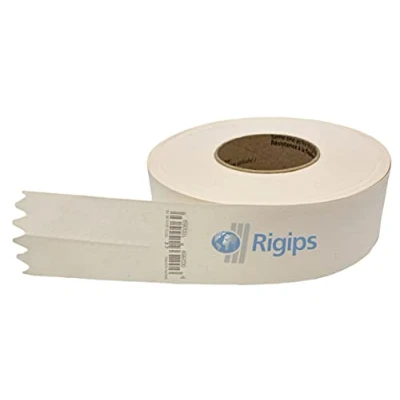 Afbeelding van Rigips® papieren afdekband, 52 mm x 75 m, scheurvaste versterkingsstrips, gipsplaattape in gipsplaten