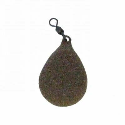 Afbeelding van Korda Textured Coated Lead Flat Pear Swivel 100g Wartellood