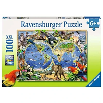 Afbeelding van Ravensburger 10540 3 puzzel dieren van de wereld 100 stukjes