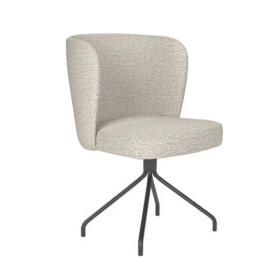 Afbeelding van Housecraft Living Stan Eetkamerstoel Draaibaar Metaal Spider Off White Beige