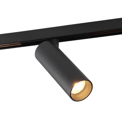 Afbeelding van LED Railspot 7W, Universeel 2 Fase, 30D, Warm Wit, Mat Zwart