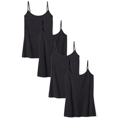 Image de Amazon Essentials Caraco Coupe Cintrée Women&#039;s, Pack of 4, Noir, L