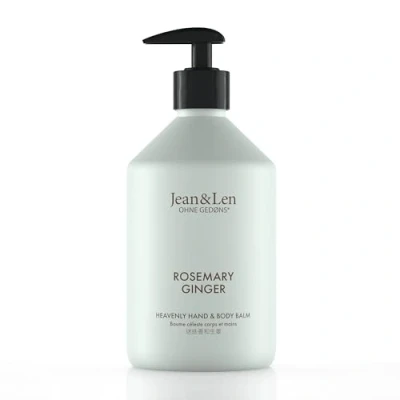 Afbeelding van Jean &amp; Len Heavenly Rosemary Ginger hand en lichaamsbalsem voor een geurende verzorgingservaring, met biologische arganolie sheaboter, hoogwaardige fles, zonder parabenen