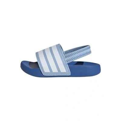 Afbeelding van adidas Sportswear Adilette Estrap Badslippers Clear sky cloud white bright royal voor kinderen, Maat: 21,