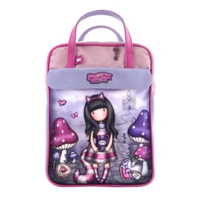 Afbeelding van Rugzak Gorjuss Cheshire cat Roze Paars (27 x 10 37 cm)