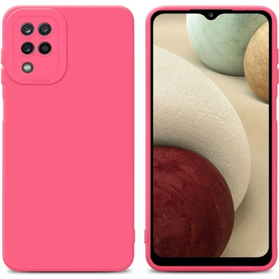 Afbeelding van Cadorabo Hoesje geschikt voor Samsung Galaxy A12 / M12 in Fluid ROOD Beschermhoes gemaakt van flexibel TPU silicone Cover Case