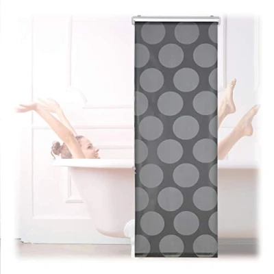 Afbeelding van Relaxdays douchegordijn 240 cm lang rolgordijn douche doucherolgordijn badgordijn 60x240cm