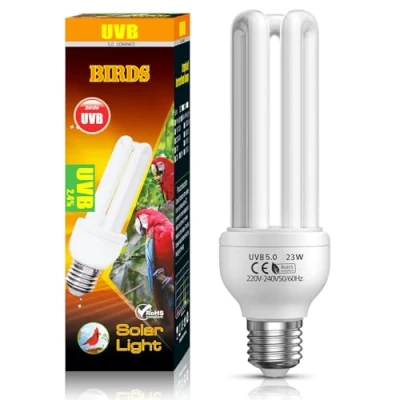 Afbeelding van BrightArk 23 W UVB 5.0 lamp voor vogels, E27, compacte fluorescentielamp, 5.0, UVB, papegaaien, reptielen