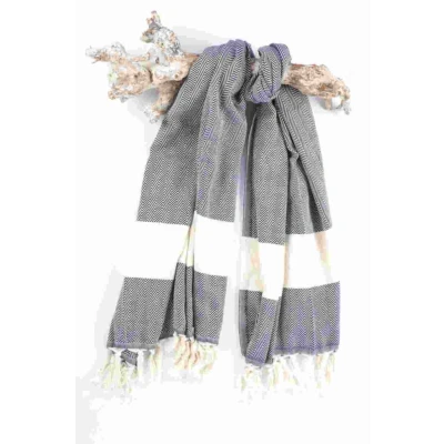 Afbeelding van Hamamdoek Herringbone Dark Navy 180x100 van Call it Fouta!