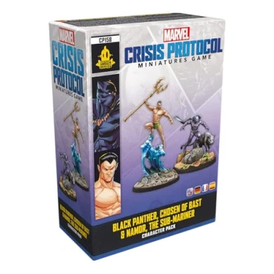 Afbeelding van Marvel: Crisis Protocol Black Panther, Chosen of Bast &amp; Namor, the Sub Mariner (speelaccessoire): uitbreiding. Voor spelen wordt een grondspel van nodig.