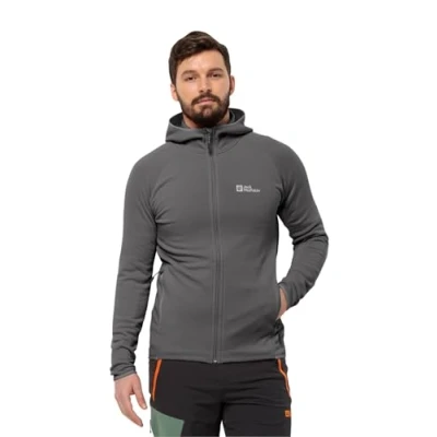 Afbeelding van Jack Wolfskin Baiselberg Hooded FZ M 1710541 6945, Mannen, Grijs, Sweatshirt, maat: XL