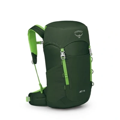 Afbeelding van Osprey JET Wander Rugzak voor kinderen, Maat: One Size, green canopy limeline
