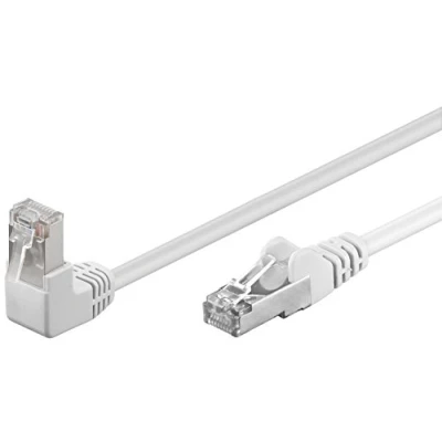 Afbeelding van FTP CAT5e Gigabit Netwerkkabel 1 kant haaks CCA 0,5 meter Wit